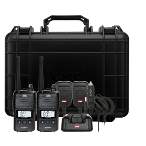 GME 5/1 Watt UHF CB Handheld Radio including Accessories - Twin Pack 