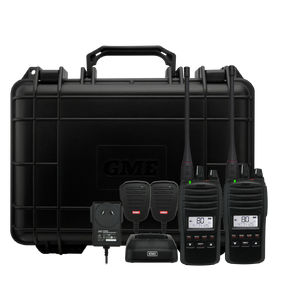 GME 5/1 Watt IP67 UHF CB Handheld Radio-Twin Pack