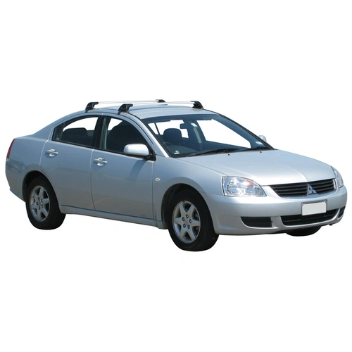 Prorack Silver 2 Bar Aero Flush Bar kit to suit Mitsubishi 380 4dr Sedan (10/2005 - 2008)