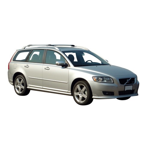 Prorack Silver 2 Bar Aero Rail Bar kit to suit Volvo V50 5dr Wagon 2008 Current