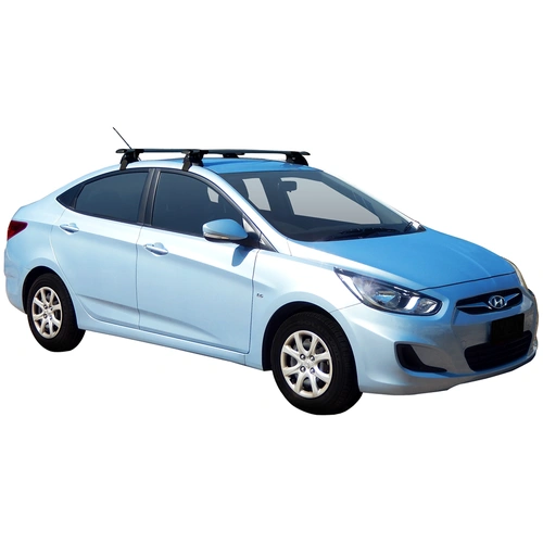 Prorack Black 2 Bar Aero Through Bar kit to suit Hyundai Accent Active 4dr Sedan (2011 - 2020)