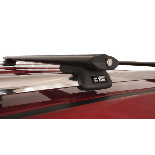 Rhino Vortex SX Black 2 Bar Roof Rack for MAZDA MPV LW 5dr Wagon (Roof Rails) 6/02 to 9/06