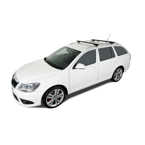 Rhino Vortex SX Black 2 Bar Roof Rack for VOLVO V70  5dr Wagon (Roof Rails) 9/00 to 1/08