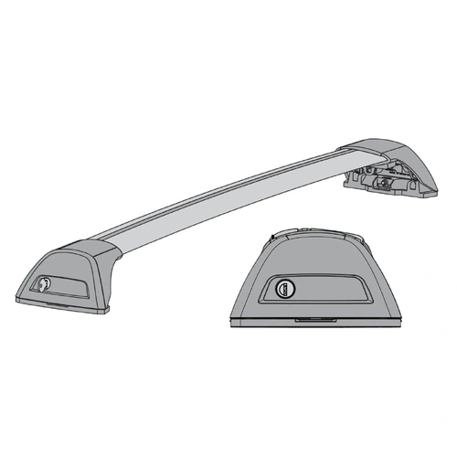 Yakima Aero Flush Mixed Bars 105 and 115cm (Silver)